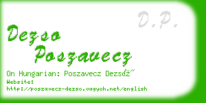 dezso poszavecz business card